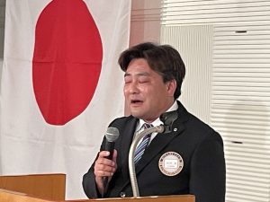 閉会の挨拶　佐土原会長エレクト