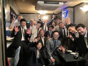 松本さん、明日の卓話頑張って～