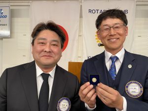 ロータリー財団ポールハリスフェロー+2表彰
