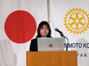 米山奨学生による卓話   杜 文瀟さん