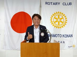 本日の卓話　クラブ管理運営委員長