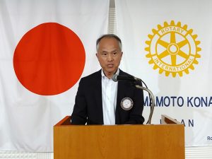 本日の卓話　奉仕プロジェクト委員長